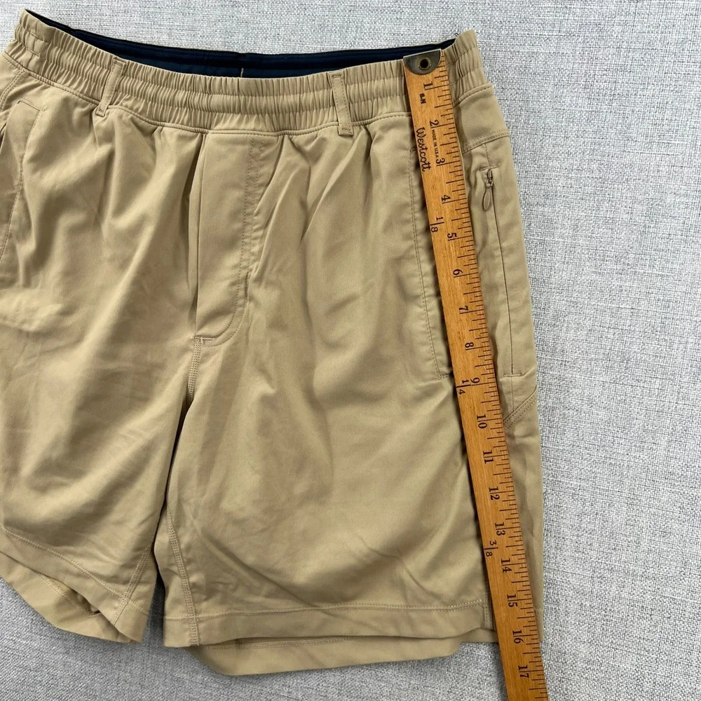 Birddogs Classic Khaki Shorts Mens Medium Compression Liner Tan Active Gym - Picture 5 of 8
